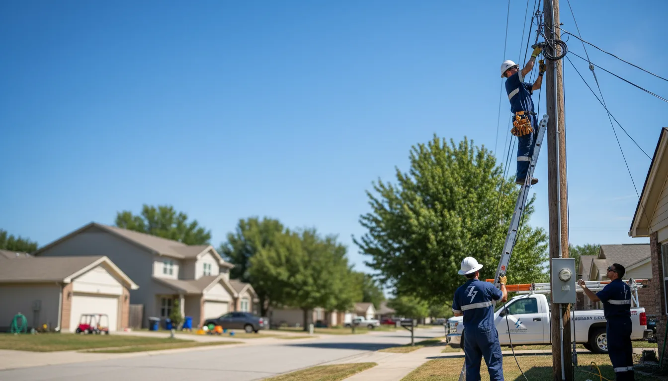 Residential electrician providing installation services in Utica, KS